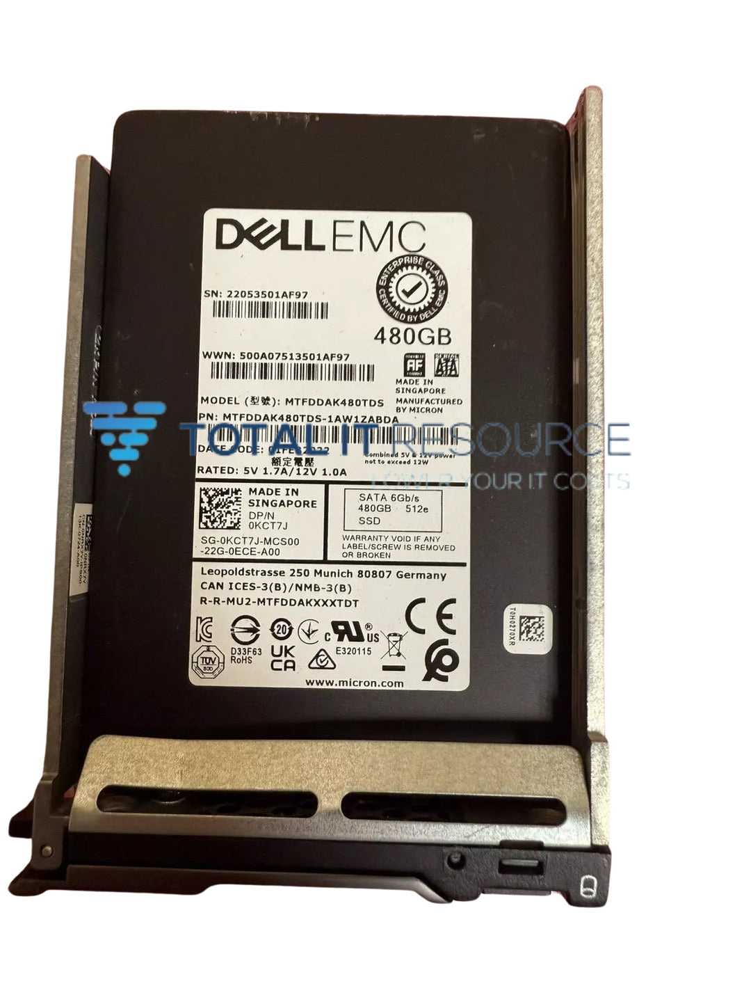 0KCT7J D35F3 DELL 480GB SATA SSD 6GBPS READ INTENSIVE 2.5/3.5