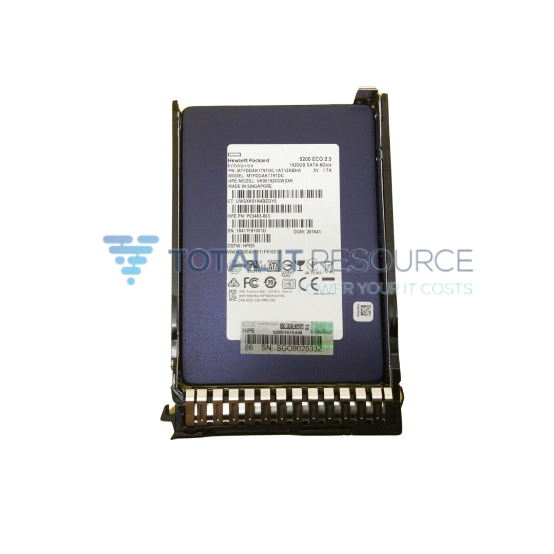 P04478-B21 HPE 1.92TB SATA 6G Read Intensive SFF (2.5in) SC SSD