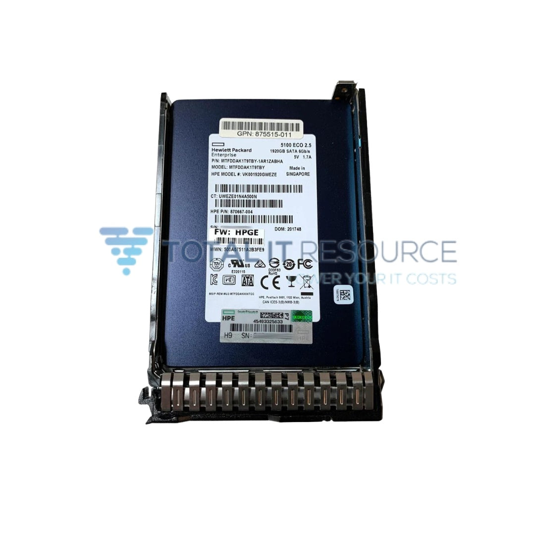 P04566-B21 HPE 1.92TB SATA 6G Read Intensive SFF (2.5in) SC SSD