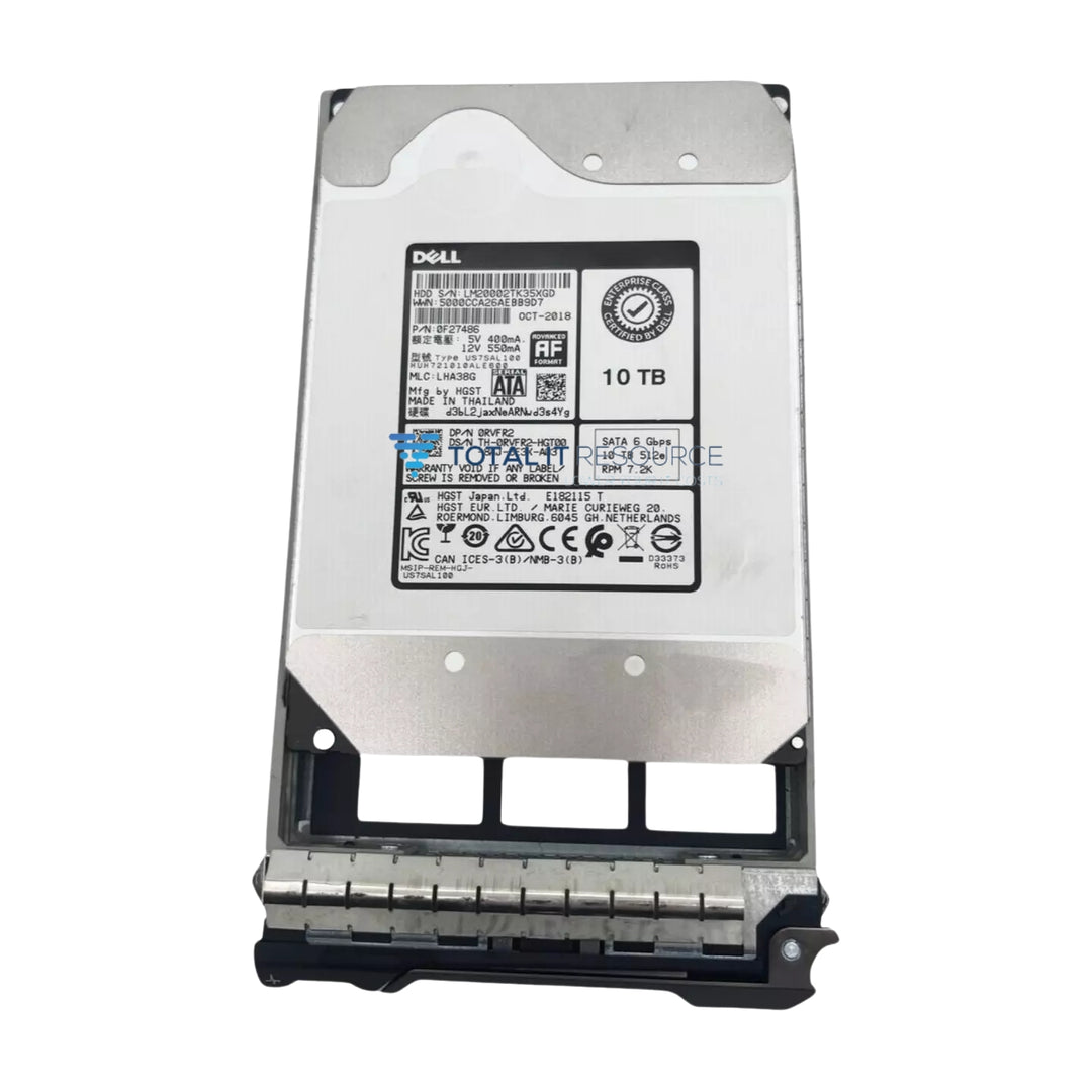RVFR2 Dell 10TB LFF SATA 6Gb/s 7.2K RPM512e (SATA) Hot-Plug Hard Drive