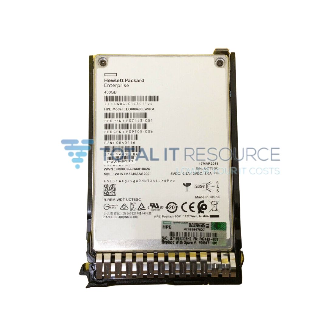 P09098-B21 HPE 400GB SAS 12G Write Intensive SFF (2.5in) SC SSD