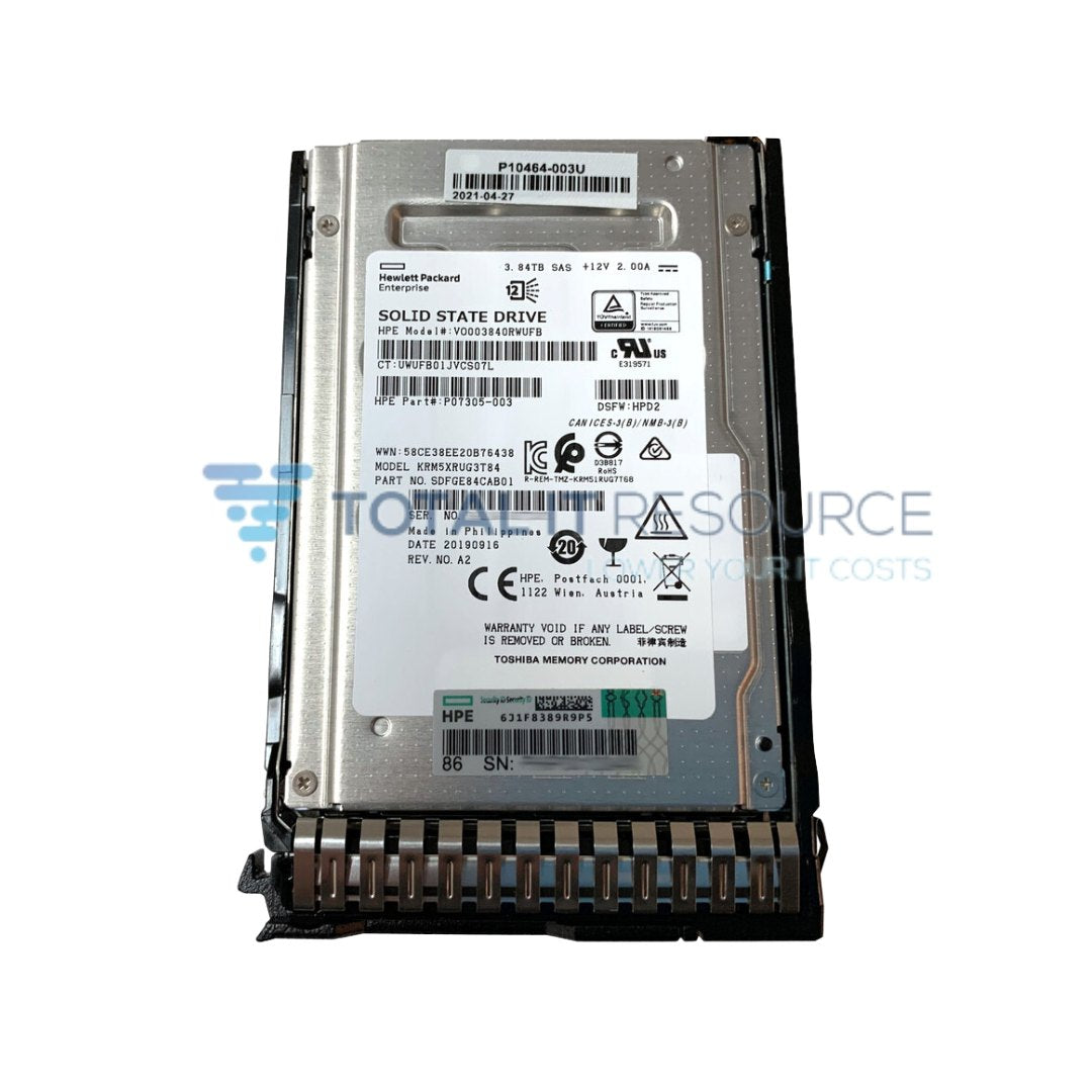 P10444-B21 HPE 3.84TB SAS 12G Read Intensive SFF (2.5in) SC Value SAS SSD