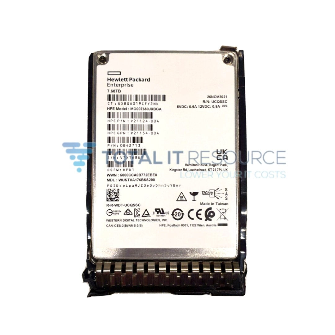 P10446-B21 HPE 7.68TB SAS 12G Read Intensive SFF (2.5in) SC Value SAS SSD