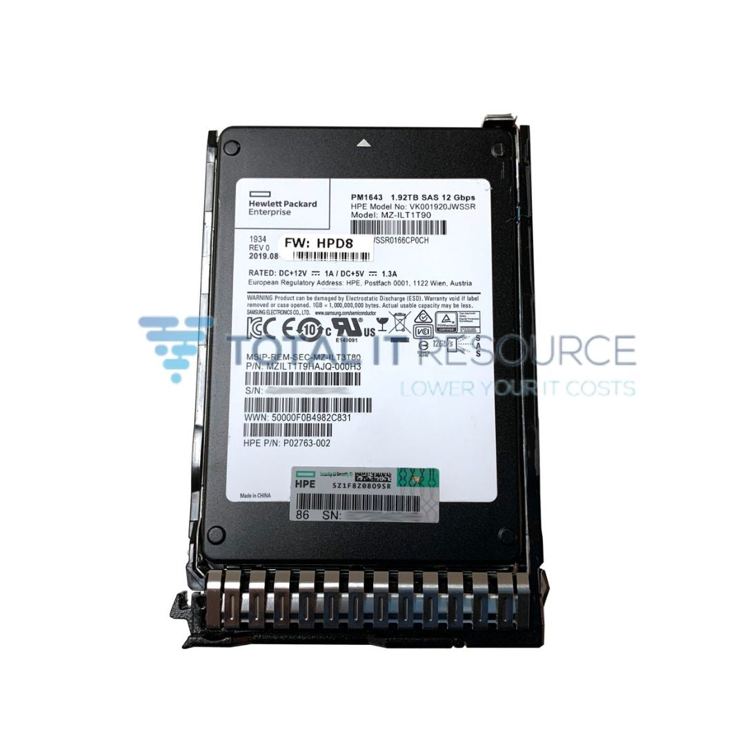 P06586-B21 HPE 1.92TB SAS 12G Read Intensive SFF (2.5in) SC SSD