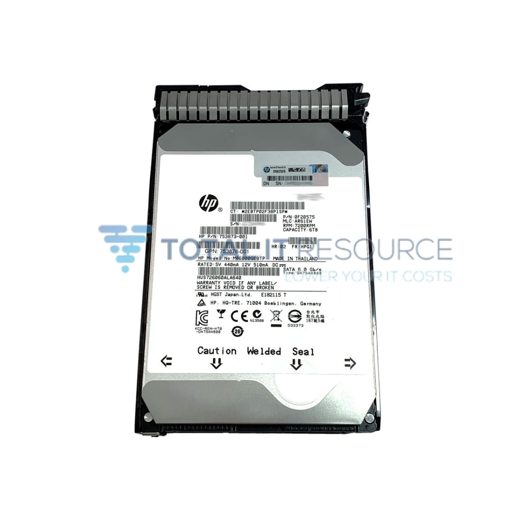 861750-B21 HPE 6TB SATA 6G Midline 7.2K LFF (3.5in) SC  512e HDD