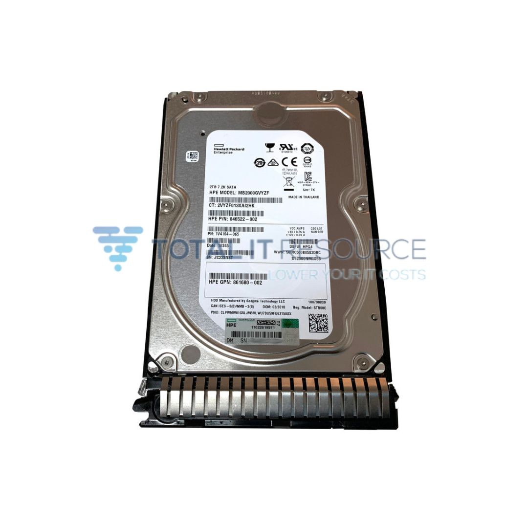 872489-B21 HPE 2TB SATA 6G Midline 7.2K LFF (3.5in) SC Digitally Signed Firmware HDD