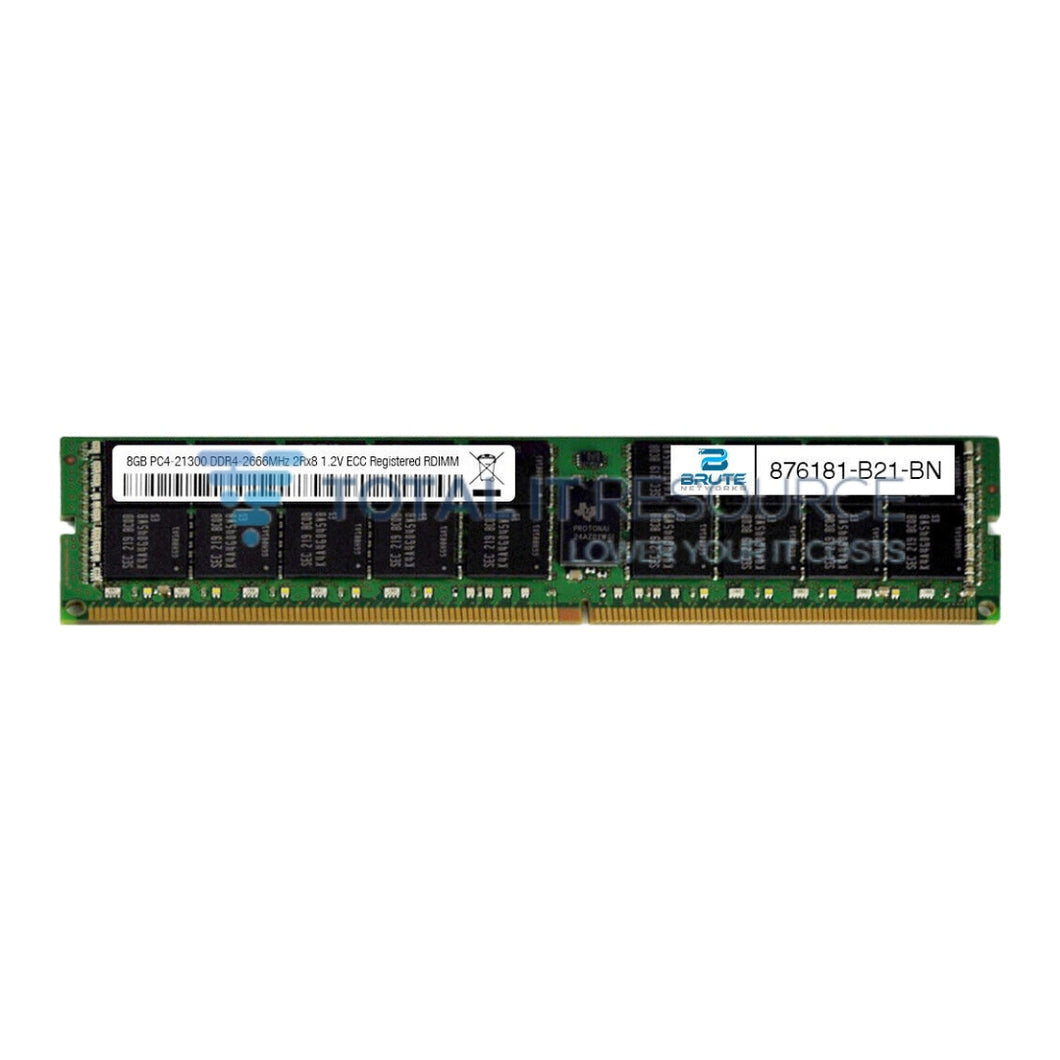 876181-B21 HPE 8GB (1x8GB) Dual Rank x8 DDR4-2666 CAS-19-19-19 Registered Smart Memory Kit