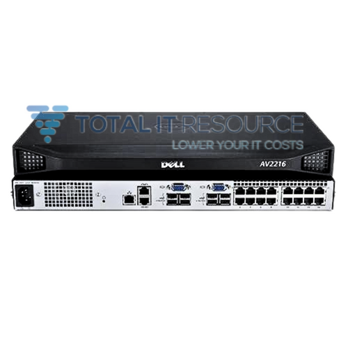 450-ADZZ Dell DAV2216-G01 16-port analog, upgradeable to digital KVM switch: 2 local users, 1 power supply