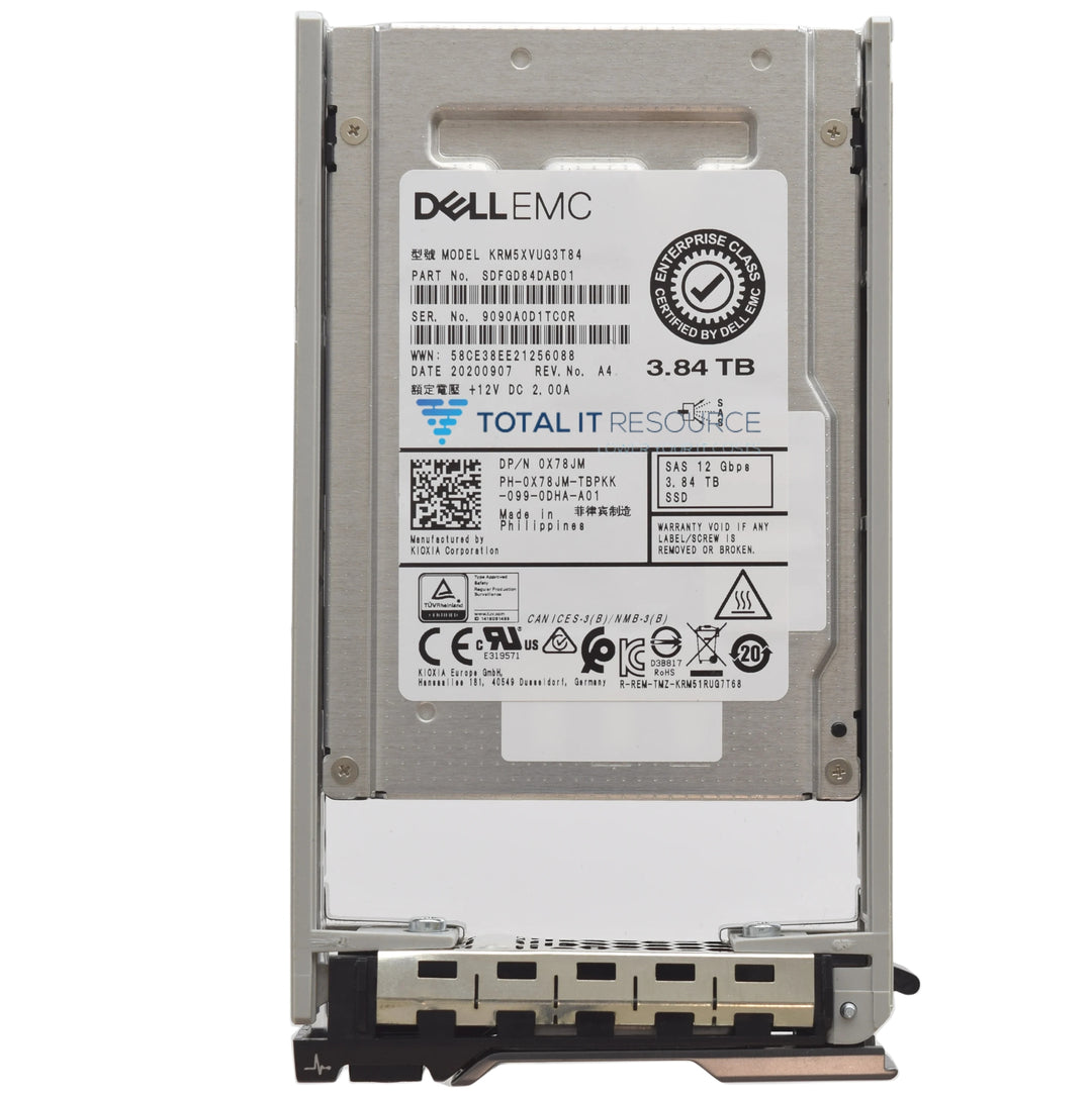 X78JM Dell 3.84TB 2.5-inch Enterprise Mixed-Use SAS 12Gbps Hot-Plug SSD