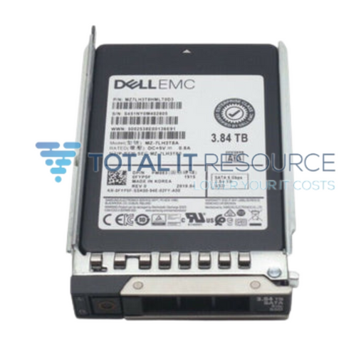 345-BBCZ Dell 3.84TB Solid State Drive SATA Read Intensive 6Gbps 512e 2.5in with 3.5in HYB CARR, CUS Kit