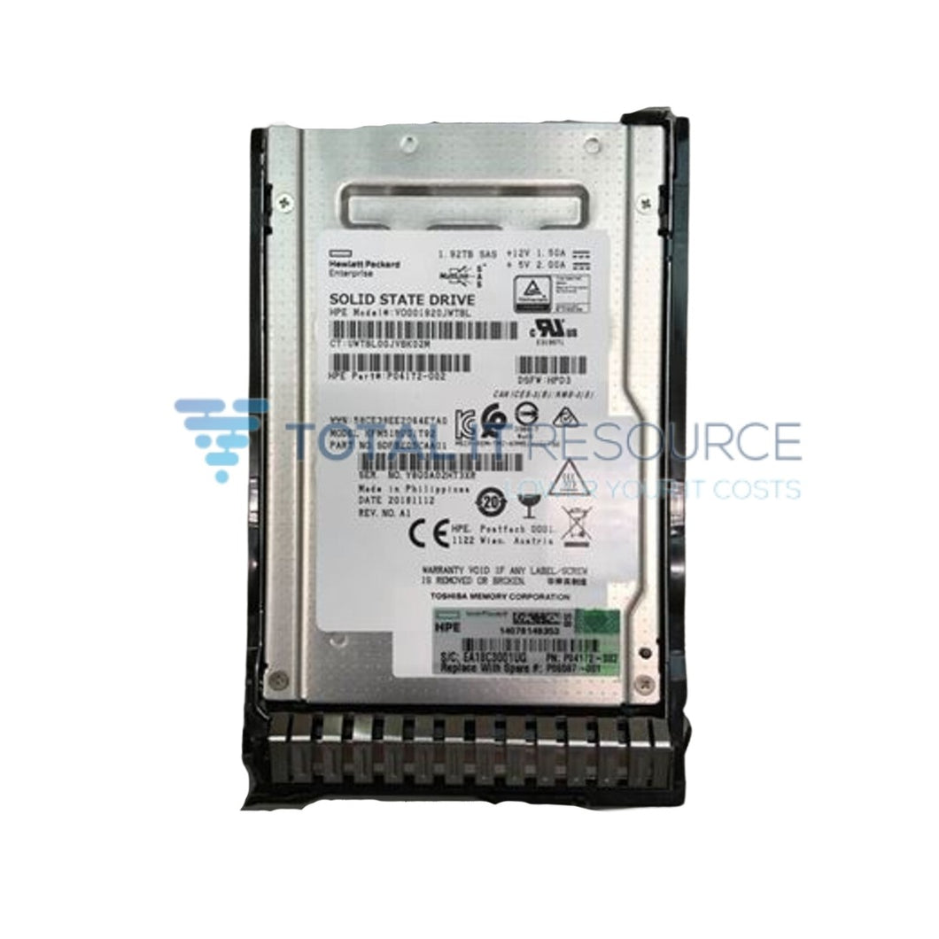 HPE 1.92TB SAS 12G Mixed Use LFF (3.5in) SCC  Value SAS Digitally Signed Firmware SSD