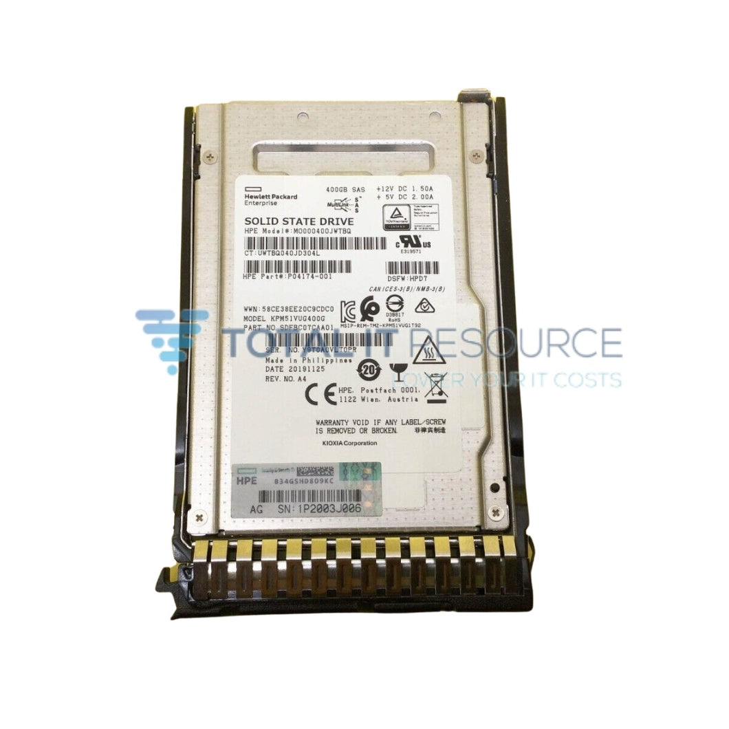 P04525-B21 HPE 400GB SAS 12G Mixed Use SFF (2.5in) SC Digitally Signed Firmware SSD