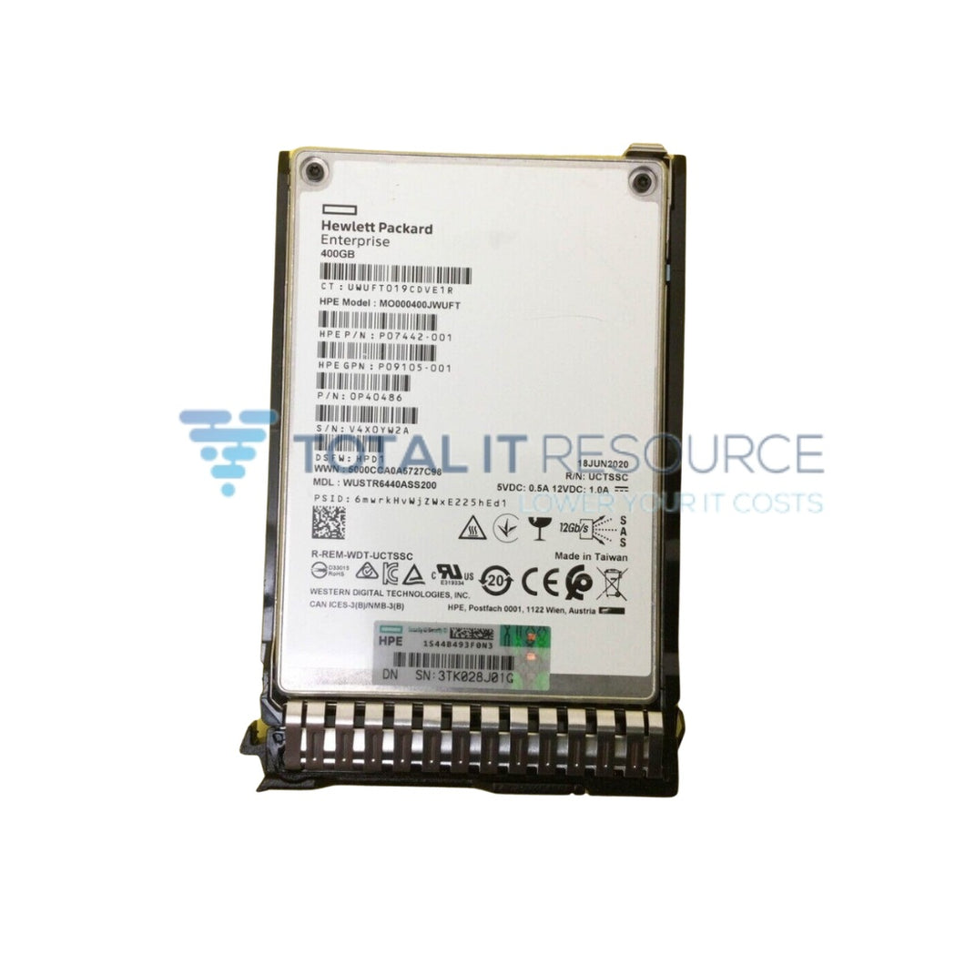 P09088-B21 HPE 400GB SAS 12G Mixed Use SFF (2.5in) SC Digitally Signed Firmware SSD